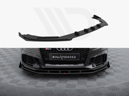 Maxton Design Street Pro Front Splitter V.1 + Flaps Audi RS3 Sedan 8V Facelift | ML Performance Car Parts