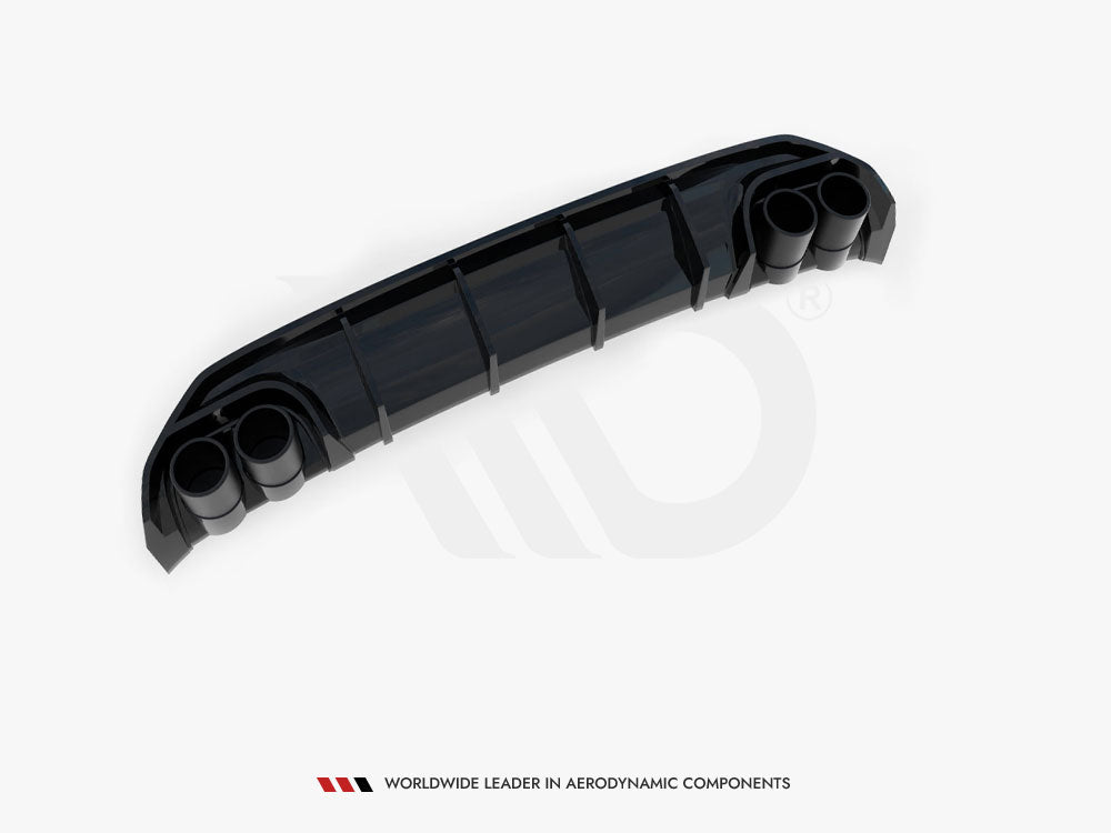 Maxton Design Audi A3 S-Line Sedan 8Y Rear Valence Diffuser + Exhaust Ends Imitation