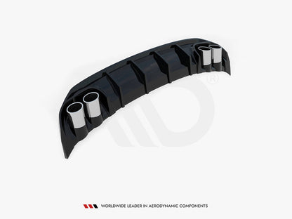 Maxton Design Audi A3 S-Line Sedan 8Y Rear Valence Diffuser + Exhaust Ends Imitation