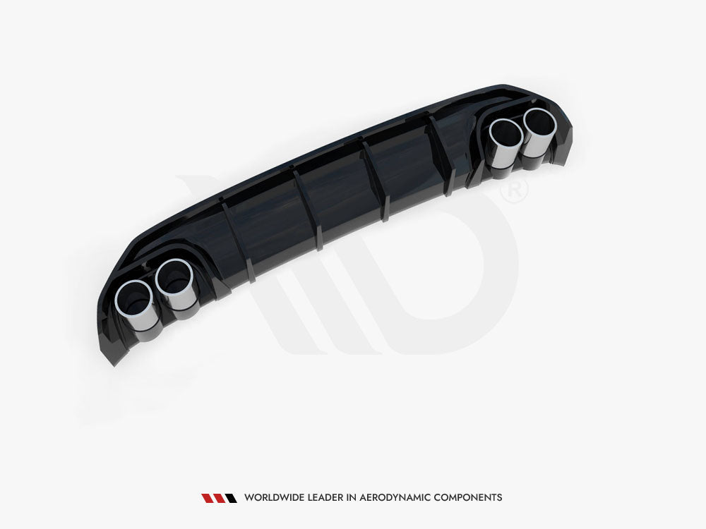 Maxton Design Audi A3 S-Line Sedan 8Y Rear Valence Diffuser + Exhaust Ends Imitation