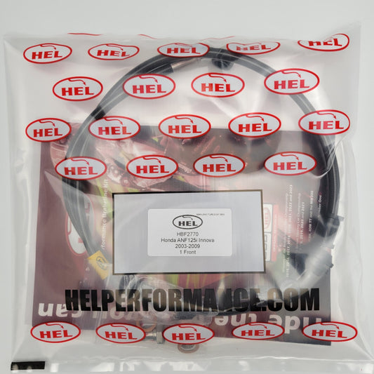 HEL Performance CL-HBF2770 Stainless Steel Braided Brake Line - CLEARANCE (BLACK HOSE WITH BLACK FITTINGS) | ML Performance Car Parts