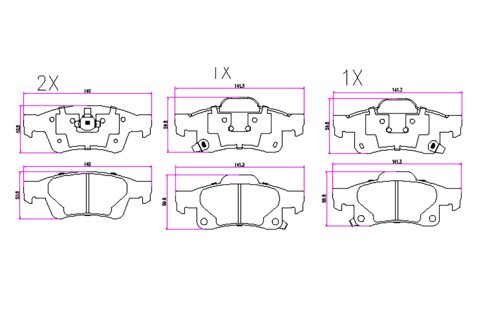 BOGAP W8210116 Brake Pad Set, Disc Brake | ML Performance Car Parts