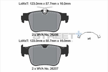 PAGID Racing T8232SP2001 STREET+ Brake Pads