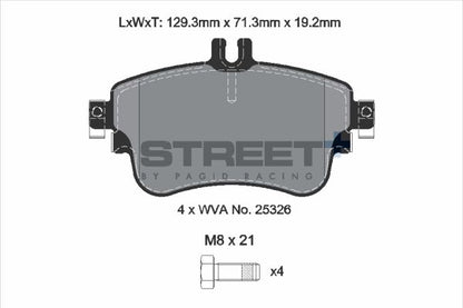 PAGID Racing T8216SP2001 STREET+ Brake Pads