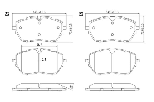 BOGAP P8210152 Brake Pad Set, Disc Brake | ML Performance Car Parts