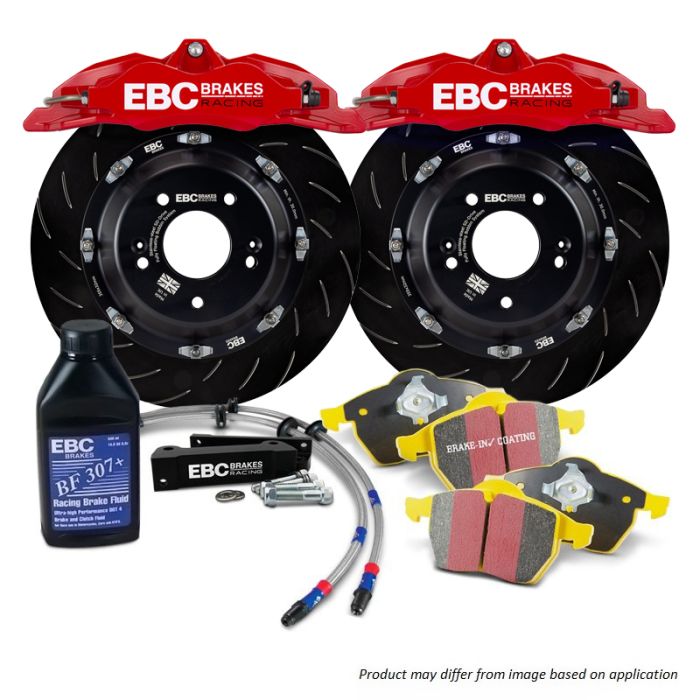 EBC BBK040RED2 Big Brake Kit Front 330x28mm Curved Slotted Apollo4 Red