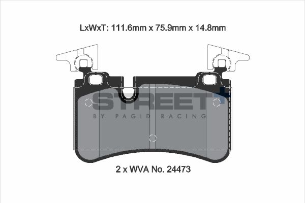 PAGID Racing T8074SP2001 STREET+ Brake Pads