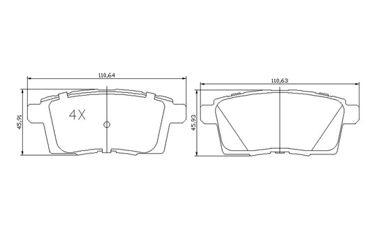 BOGAP F8210285 Brake Pad Set, Disc Brake | ML Performance Car Parts