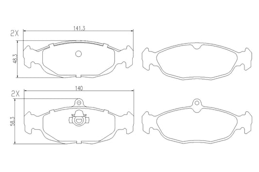 BOGAP P8210107 Brake Pad Set, Disc Brake | ML Performance Car Parts