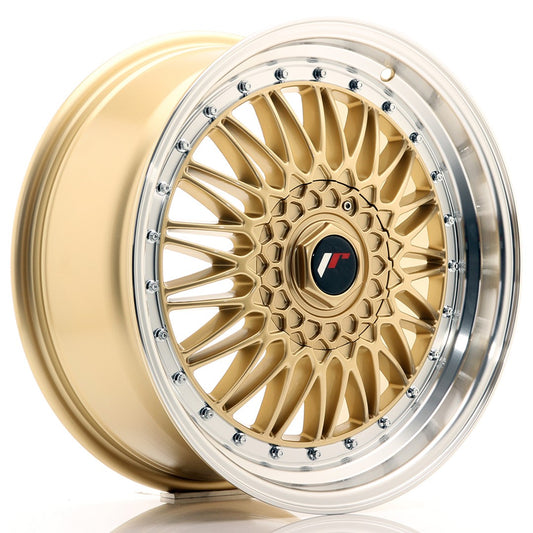 JR Wheels JR91880XX3574GD JR Wheels JR9 18x8 ET35-40 BLANK Gold w/ Machined Lip