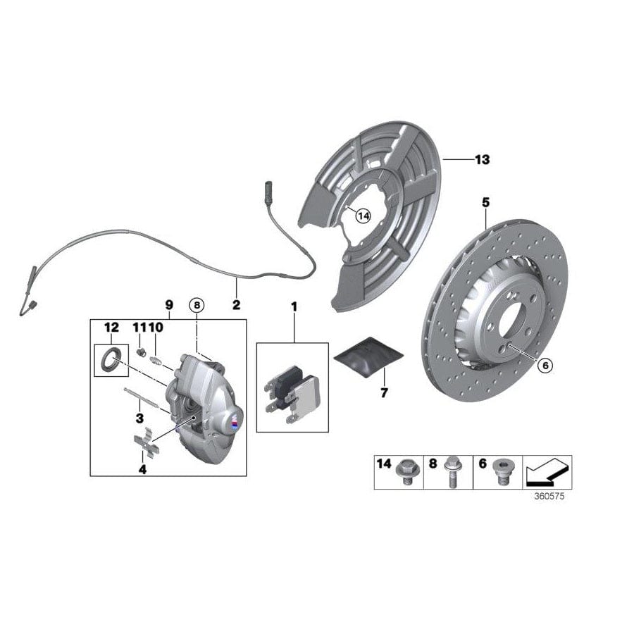 Genuine BMW 34209502905 M2 Repair Kit, Brake Pads Asbestos-Free | ML Performance UK Car Parts