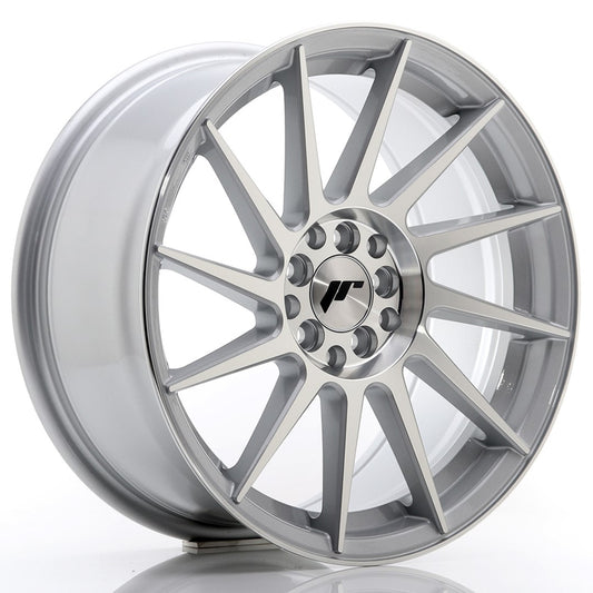 JR Wheels JR22178043573SM JR Wheels JR22 17x8 ET35 4x100/114 Silver Machined Face
