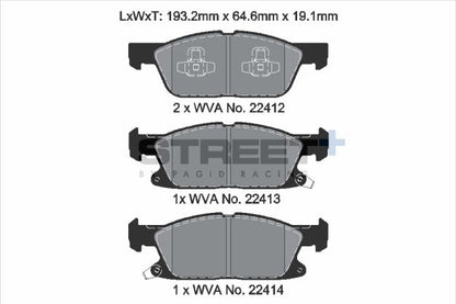 PAGID Racing T8236SP2001 STREET+ Brake Pads