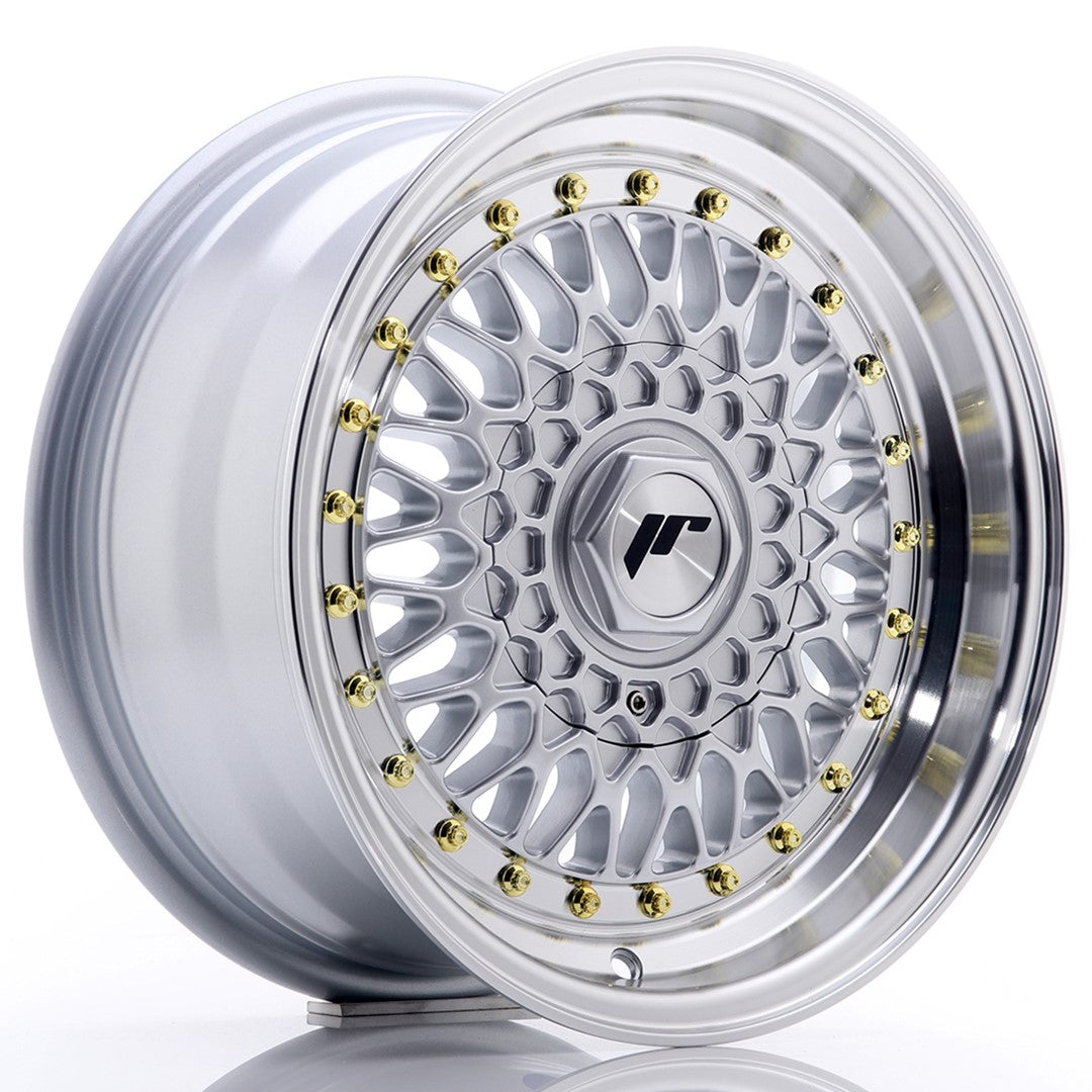 JR Wheels JR91570XX2074S JR Wheels JR9 15x7 ET20 BLANK Silver w/ Machined Lip