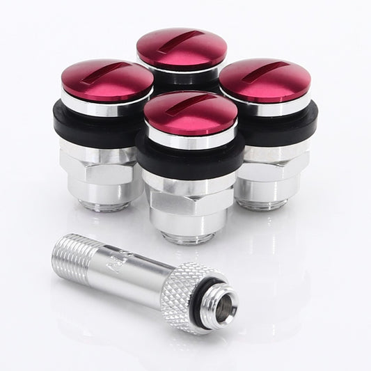 JR Wheels JRAV1-R Set of Flat aluminum air valves JR v1 - RED
