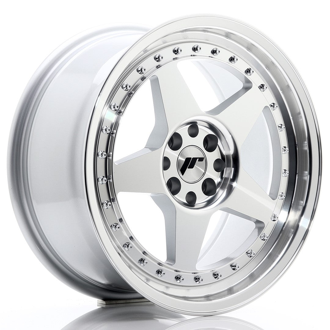 JR Wheels JR6178043574SM JR Wheels JR6 17x8 ET35 4x100/114 Silver Machined Face