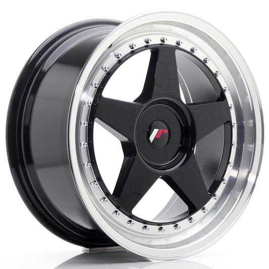 JR Wheels JR61885XX2074GBL JR Wheels JR6 18x8,5 ET20-40 BLANK Gloss Black w/ Machined Lip