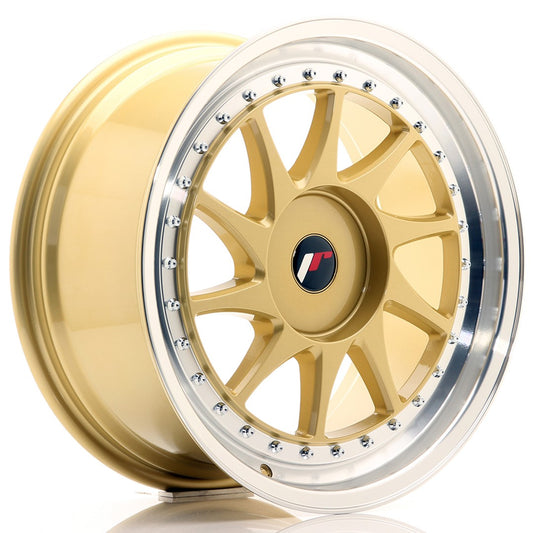 JR Wheels JR261885XX3574GDL JR Wheels JR26 18x8,5 ET35-40 BLANK Gold w/ Machined Lip