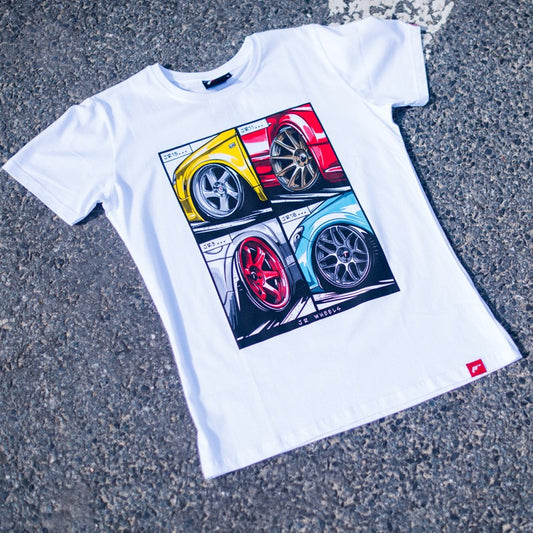 JR Wheels TSHIRT-MJRMIXW-XXL JR Men's T-Shirt MIX White Size XXL