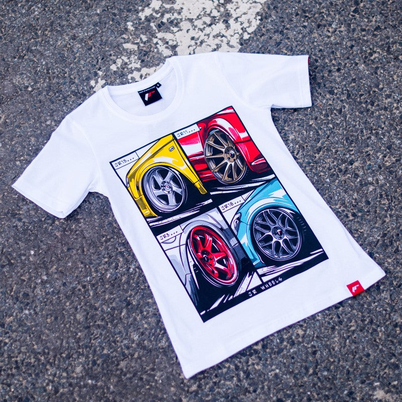 JR Wheels TSHIRT-WJRMIXW-XS JR Women's T-Shirt MIX White Size XS