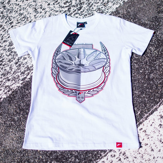 JR Wheels TSHIRT-MLJR18W-XL JR Men's T-Shirt JR-18 Laurel White Size XL