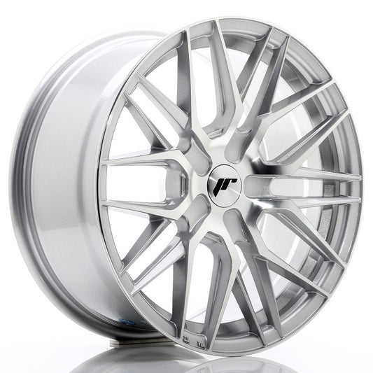 JR Wheels JR281780XX2574SM JR Wheels JR28 17x8 ET25-40 BLANK Silver Machined Face