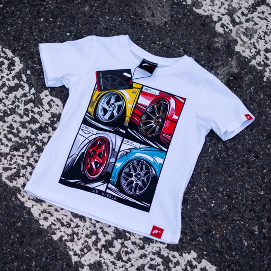 JR Wheels TSHIRT-JJRMIXW-146 JR Junior T-Shirt MIX White Size 146/152