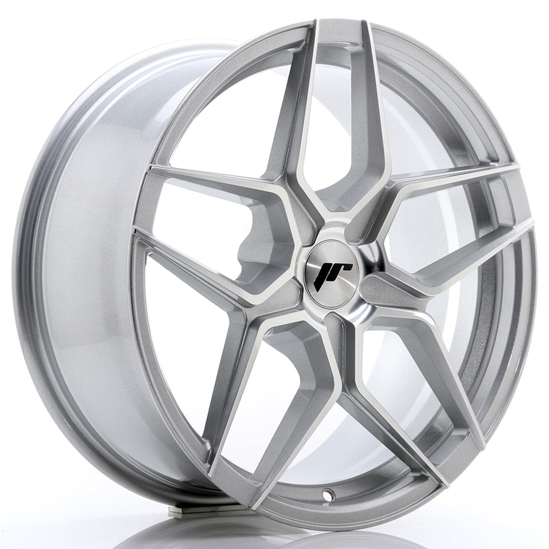 JR Wheels JR3418805X2074SM JR Wheels JR34 18x8 ET20-42 5H BLANK Silver Machined Face