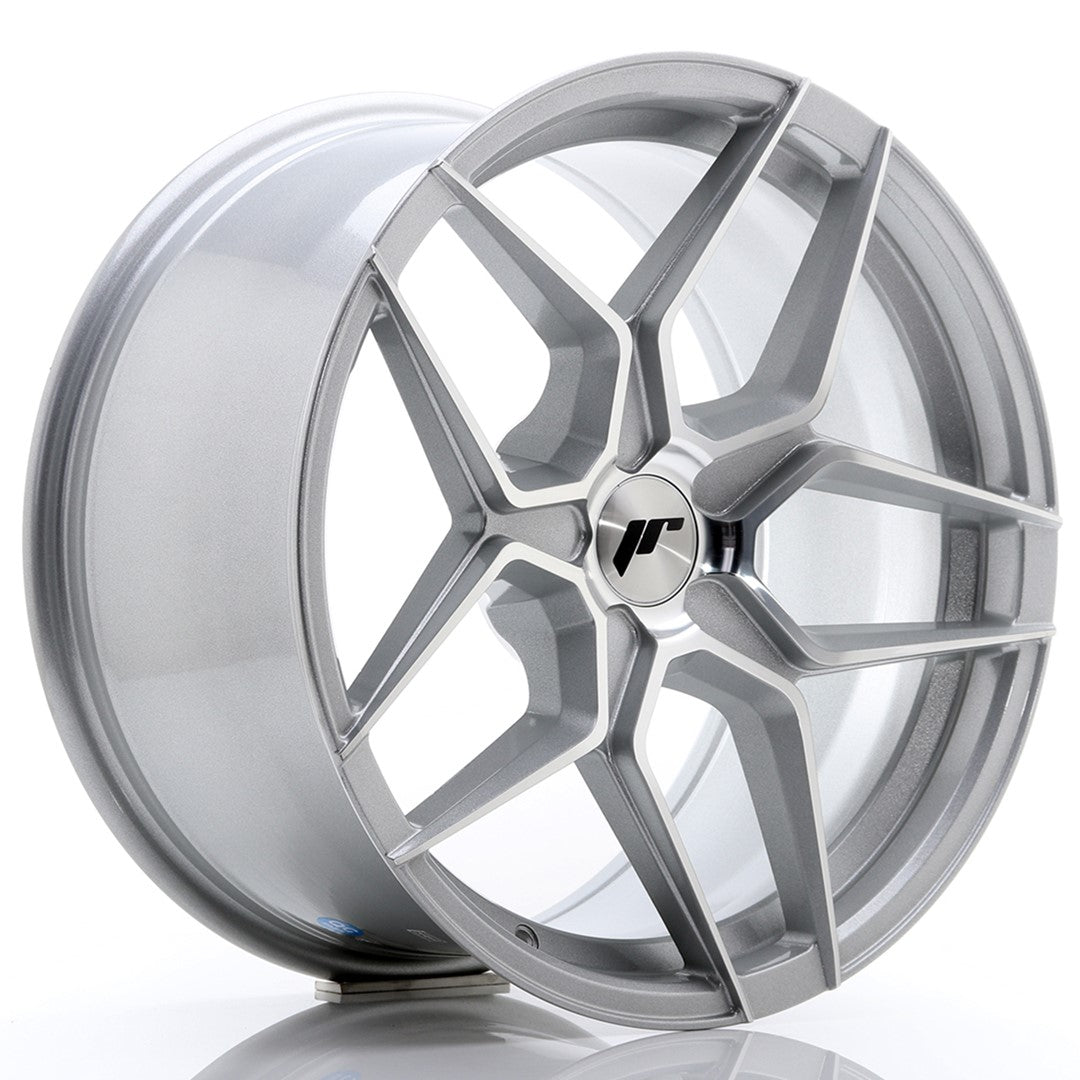 JR Wheels JR3418905X2074SM JR Wheels JR34 18x9 ET20-42 5H BLANK Silver Machined Face