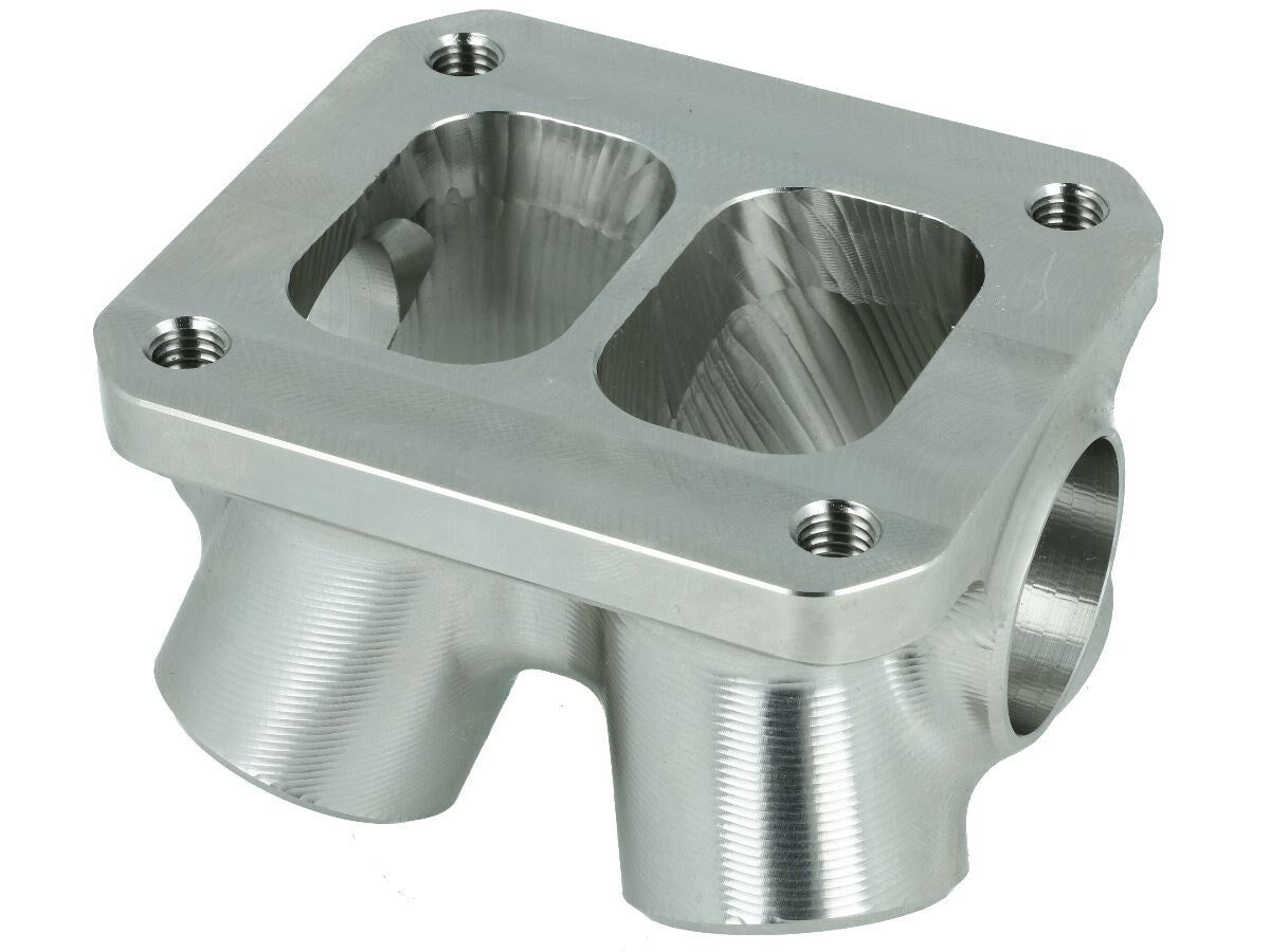 Turbozentrum 118048 4-Cyl. CNC stainless steel turbo manifold collector T4 Twinscroll with 2x Wastegate ports