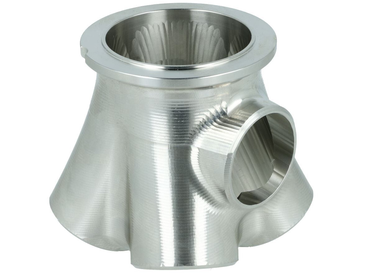 Turbozentrum 119312 4-Cyl. CNC stainless steel V-Band collector for Garrett GTX30 / GTX35 / G25 / G30 / G35 - with 38mm Wastegate port