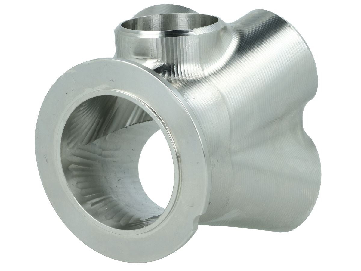 Turbozentrum 119315 4-Cyl. CNC stainless steel V-Band collector for TiAL GT28R / GT30R / GT35R - with 38mm Wastegate port