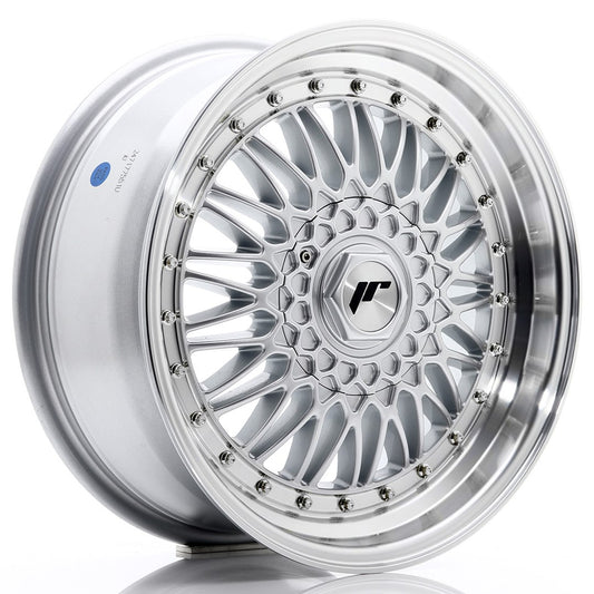 JR Wheels JR91775XX2074SS JR Wheels JR9 17x7,5 ET20-35 BLANK Silver w/ Machined Lip+Silver Rivets