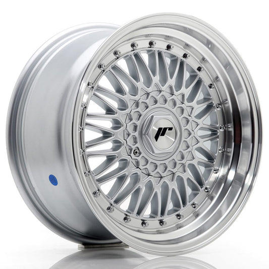 JR Wheels JR91785XX2074SS JR Wheels JR9 17x8,5 ET20-35 BLANK Silver w/ Machined Lip+Silver Rivets