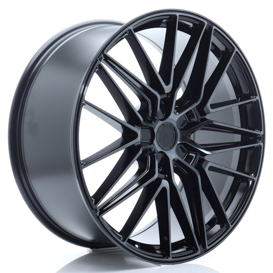 JR Wheels JR382210F15X2074GBBF JR Wheels JR38 22x10 ET20-57 5H BLANK Black Brushed w/ Tinted Face