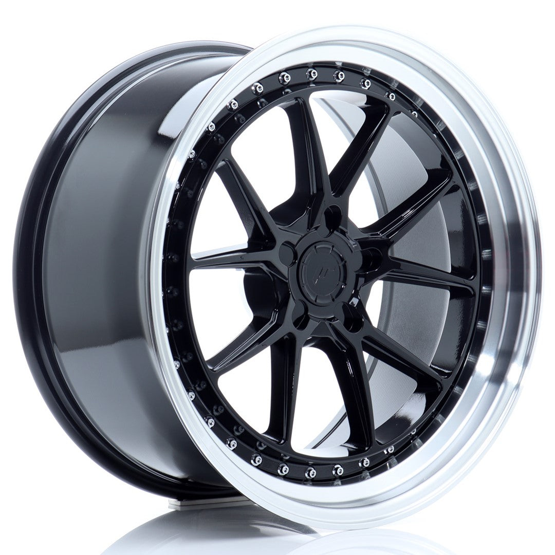 JR Wheels JR391995F25X1572GBL JR Wheels JR39 19x9,5 ET15-35 5H BLANK Gloss Black w/ Machined Lip