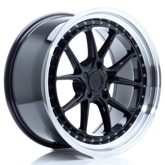 JR Wheels JR391995F25X1572GBL JR Wheels JR39 19x9,5 ET15-35 5H BLANK Gloss Black w/ Machined Lip
