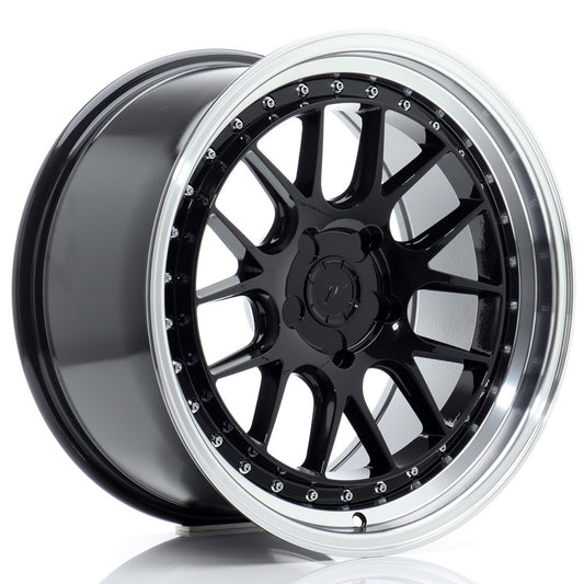 JR Wheels JR4018955X1572GBL JR Wheels JR40 18x9,5 ET15-35 5H BLANK Gloss Black w/ Machined Lip