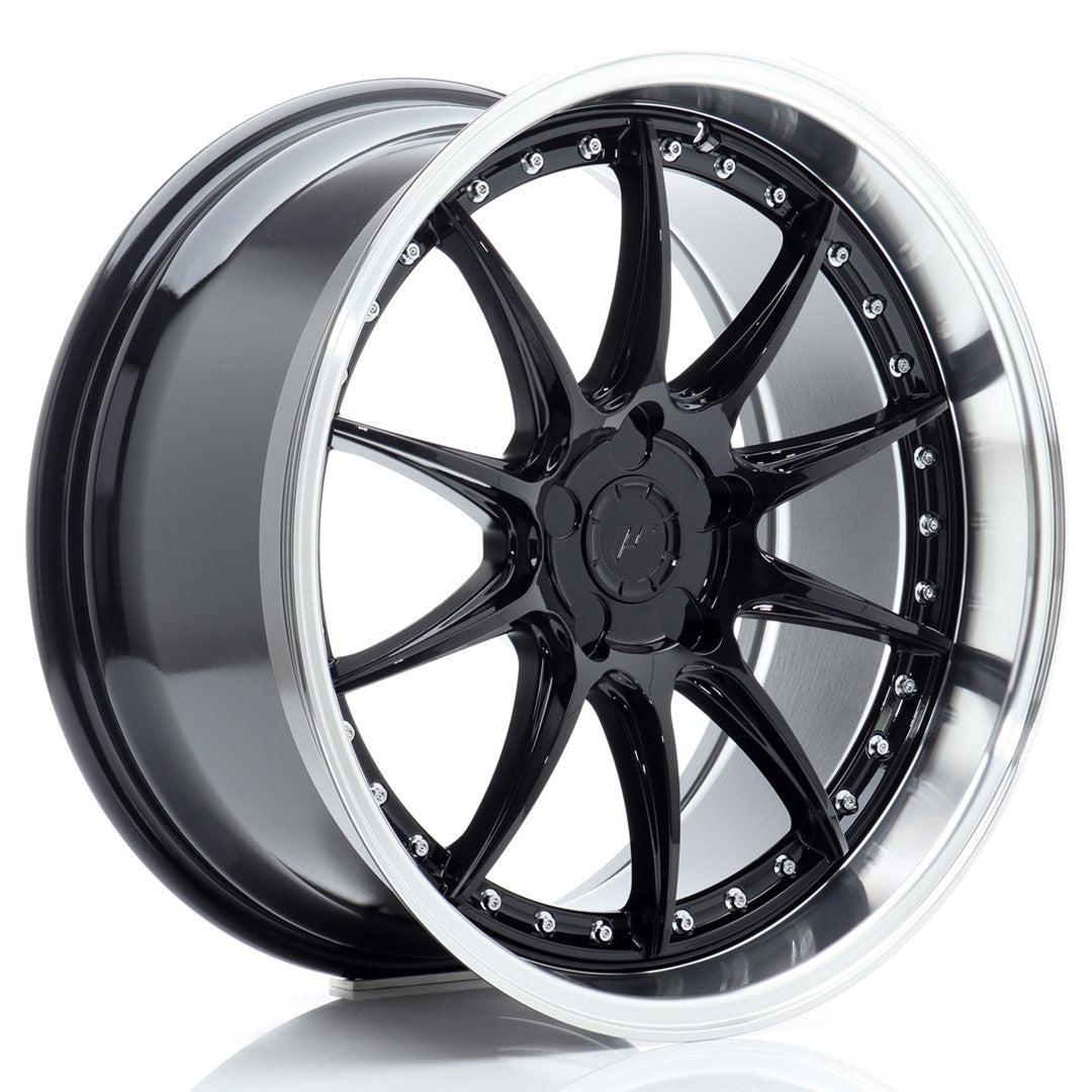 JR Wheels JR4119955X1272GBL JR Wheels JR41 19x9,5 ET12-22 5H BLANK Gloss Black w/ Machined Lip