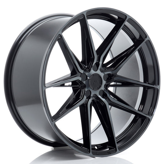 JR Wheels JR442111F25X1174BMTF JR Wheels JR44 21x11 ET11-46 5H BLANK Black Machined w/ Tinted Face