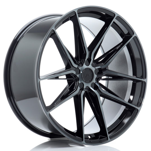 JR Wheels JR442211F25X1574BMTF JR Wheels JR44 22x11 ET15-45 5H BLANK Black Machined w/ Tinted Face