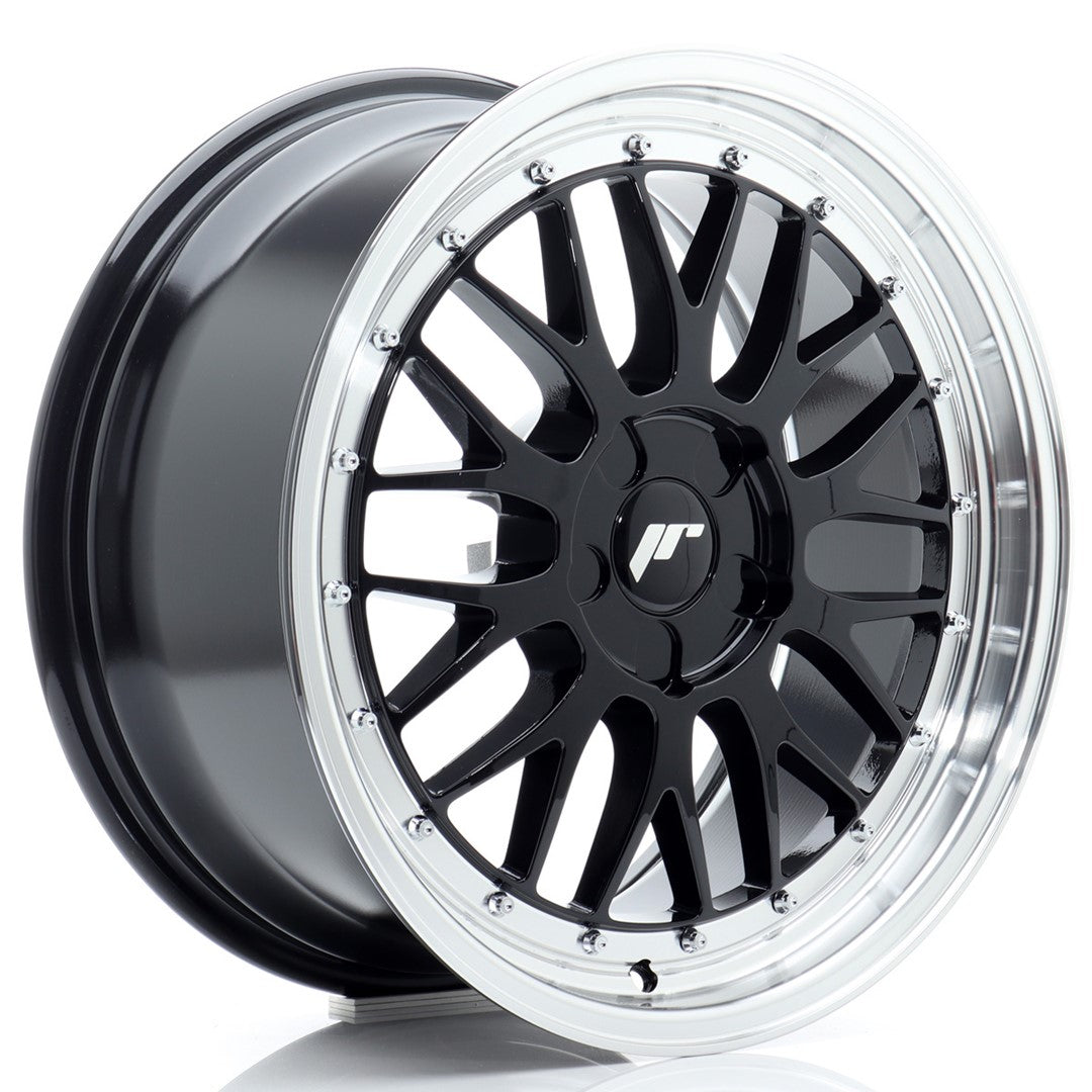 JR Wheels JR231880F15X2072GB1 JR Wheels JR23 18x8 ET20-42 5H BLANK Gloss Black w/ Machined Lip