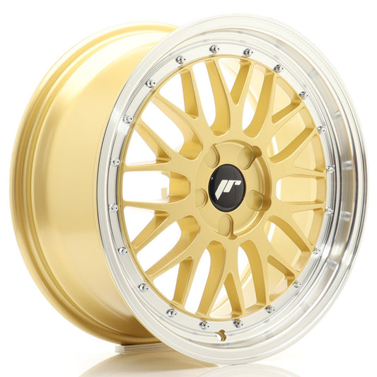 JR Wheels JR231880F15X2072GD1 JR Wheels JR23 18x8 ET20-42 5H BLANK Gold w/ Machined Lip