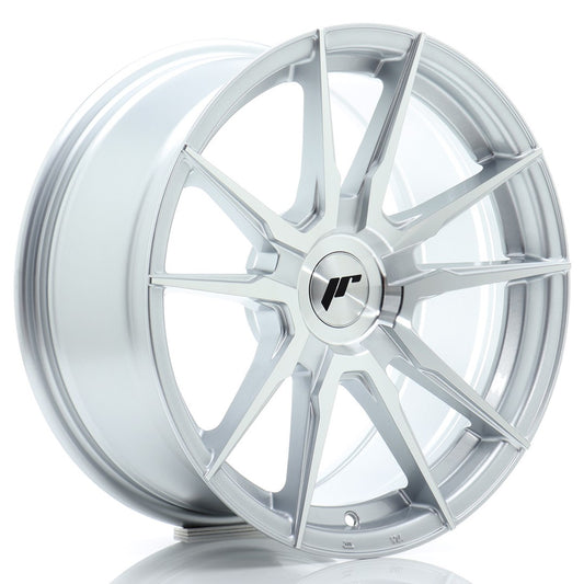JR Wheels JR211780F2XX2072SM1 JR Wheels JR21 17x8 ET20-35 BLANK Silver Machined Face