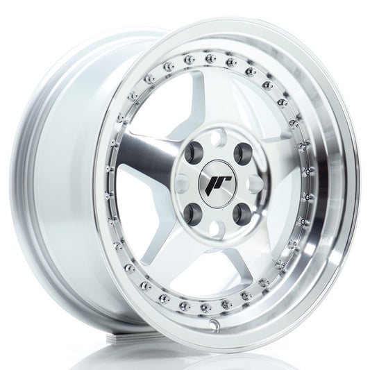 JR Wheels JR615704H2567SM1 JR Wheels JR6 15x7 ET25 4x100 Silver Machined Face