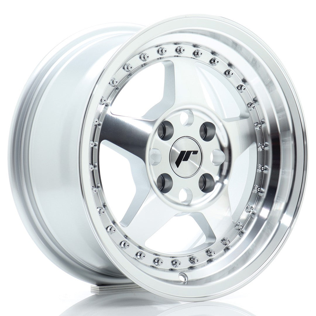 JR Wheels JR615704F2565SM1 JR Wheels JR6 15x7 ET25 4x108 Silver Machined Face