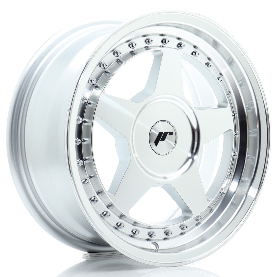 JR Wheels JR61670XX2067SM1 JR Wheels JR6 16x7 ET20-35 BLANK Silver Machined Face
