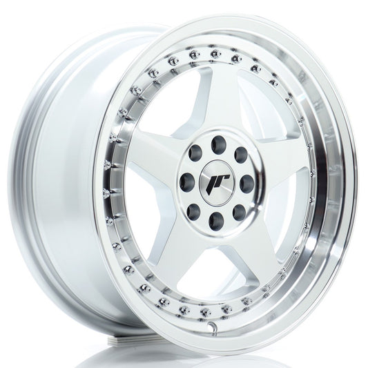 JR Wheels JR6167142567SM1 JR Wheels JR6 16x7 ET25 4x100/108 Silver Machined Face