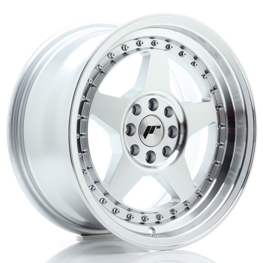JR Wheels JR6168142567SM1 JR Wheels JR6 16x8 ET25 4x100/108 Silver Machined Face