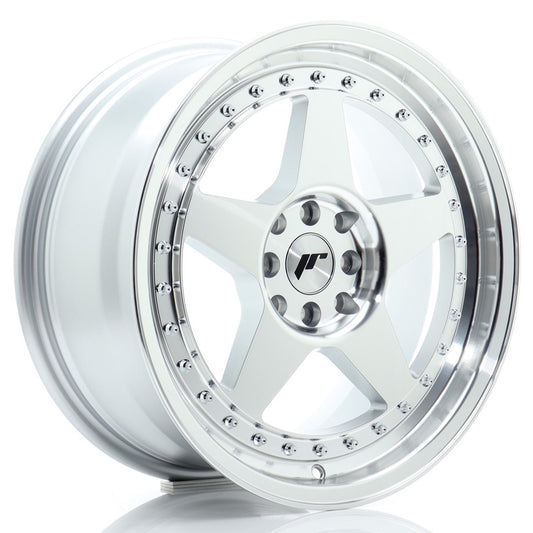 JR Wheels JR6178043567SM1 JR Wheels JR6 17x8 ET35 4x100/114 Silver Machined Face